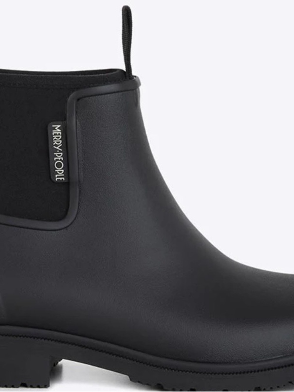 Merry People Women's Black Chelsea Rain Boot US 5. 5 1/2